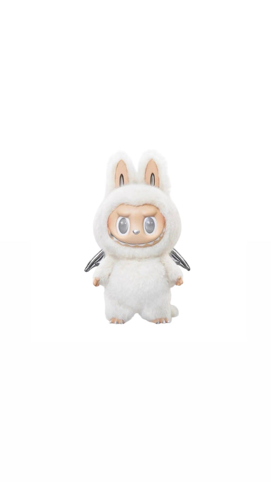 Pop Mart The Monsters Labubu Zimomo Angel In Clouds Figure + Tote Bag