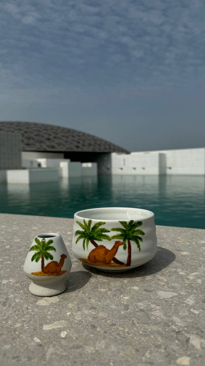 Pre-Order Hand-painted Camel Set & matcha (zip lock)