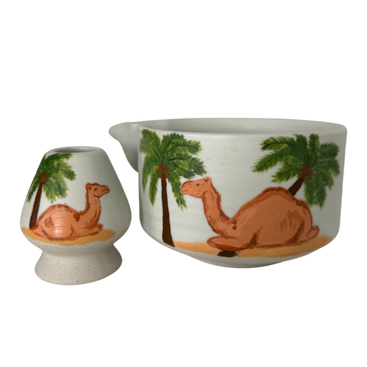 Pre-Order Hand-painted Camel Set & matcha (zip lock)